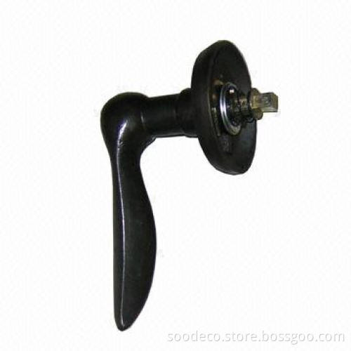 Brass door handle, made of brass, forging or sand casting